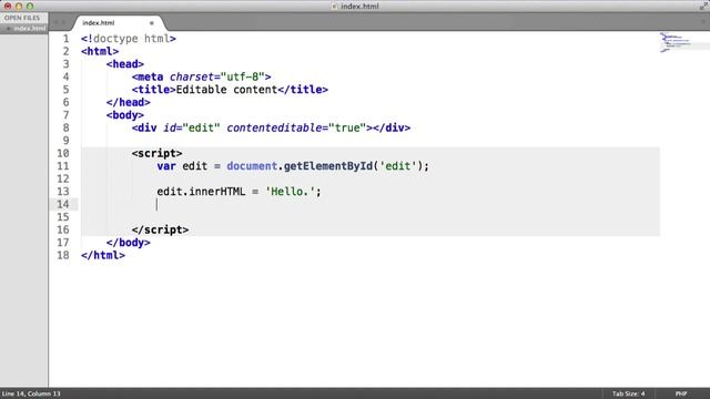 HTML5 ContentEditable смотреть онлайн