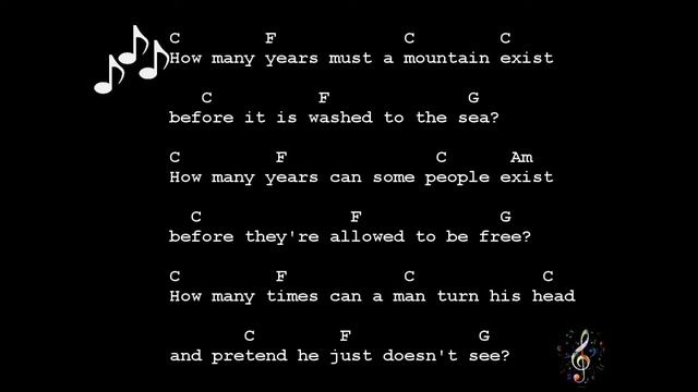 Blowin In The Wind by Peter Paul and Mary - Guitar Chords and Lyrics смотреть онлайн