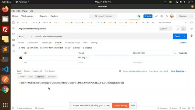 {"code":"LIMIT_UNEXPECTED_FILE","field":"file","storageErrors":[]} | Node Js Multer смотреть онлайн