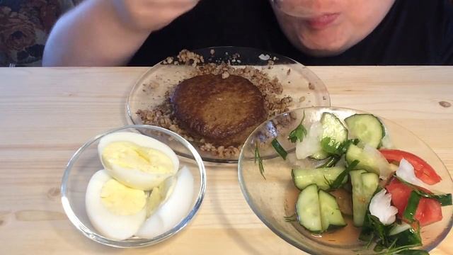 ASMR // ГРЕЧКА - КОТЛЕТЫ - ОВОЩИ - ЯЙЦА // BUCKWHEAT - CUTLETS - VEGETABLES - EGGS // 수제 음식 смотреть онлайн