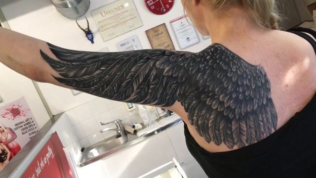 Tattooed Angel Wing...