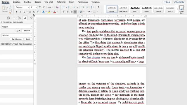 14. Cara Mencari,mengubah  Kata Dan Memberi Sandi File Di Word Macbook/windows