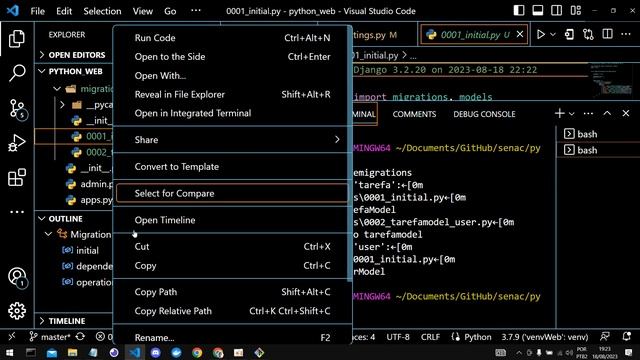 Aula 12 - Usando o DBeaver e Migrações: makemigrations e migrate смотреть онлайн