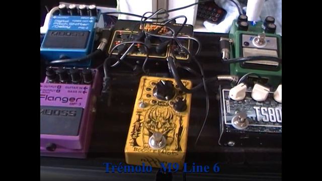Pedalboard mostrando Ibanez Ts9dx, LINE 6 M9 Stompbox, pedales Boss Test Review смотреть онлайн