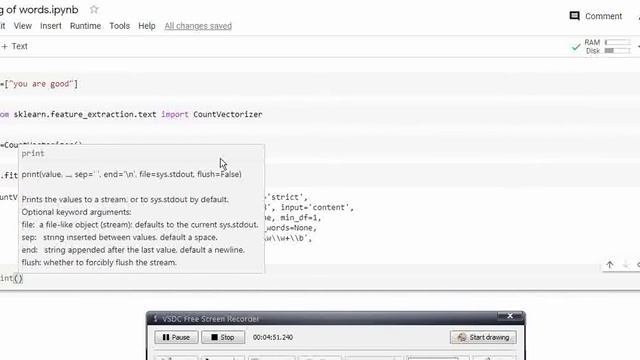 Bag of word Python implementation| Bag of words using Google Colab| Code bag of words смотреть онлайн