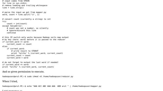 Ubuntu: Problem in permission to execure python code for Hadoop смотреть онлайн