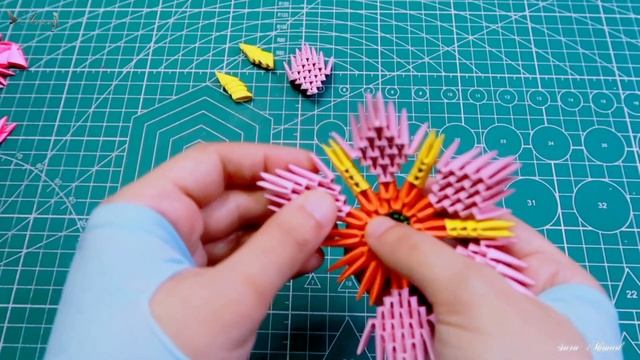 How to make 3d origami Flower 10 смотреть онлайн