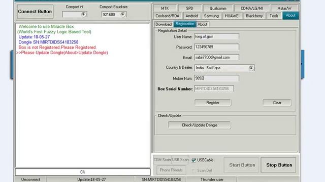 How To Register New Miracle Thunder Dongle смотреть онлайн