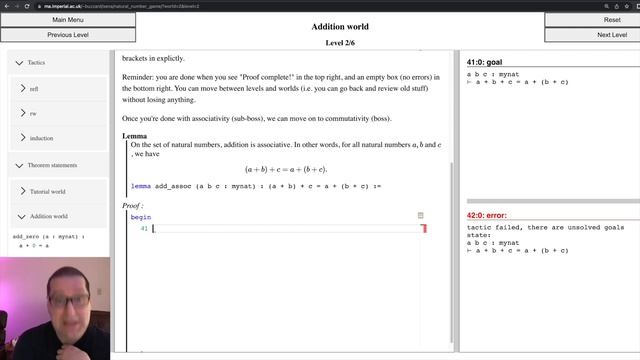 Natural Number Game, Part 1 - Proving Addition смотреть онлайн