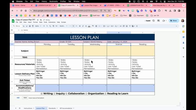 How to Lesson Plan with a simple Template! смотреть онлайн