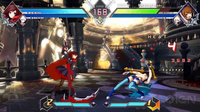 BlazBlue Cross Tag Battle - 4 Minutes of Ruby and Weiss Gameplay смотреть онлайн