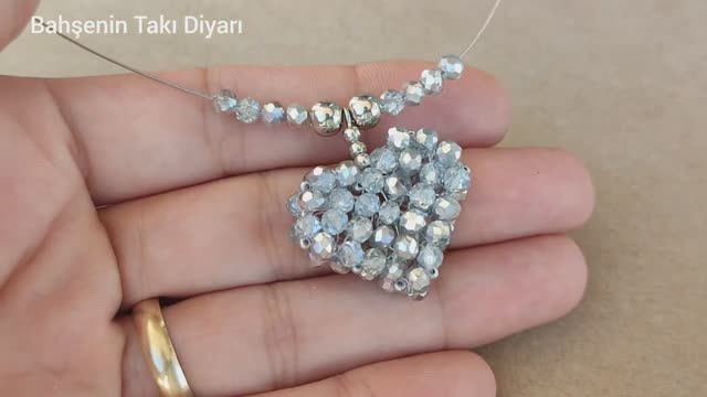 Изготовление блестящего и элегантного ожерелья с сердечком __ ожерелье с блестящим сердечкомCпасибо,