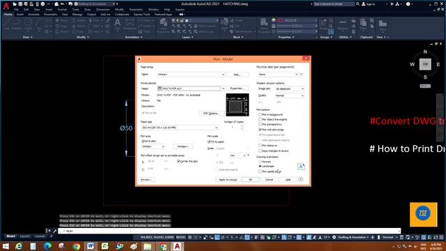 Convert DWG to PDF and Pdf to DWG in AutoCAD, Print Drawing with proper Scale 1:1 смотреть онлайн