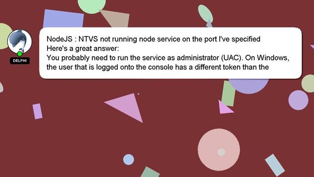 NodeJS : NTVS not running node service on the port I've specified смотреть онлайн