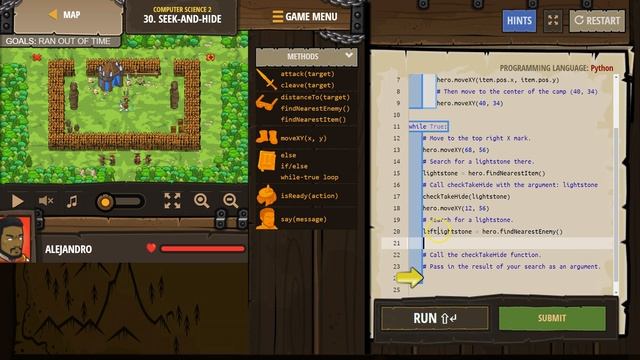 CodeCombat Level 30 Python Computer Science 2 Tutorial with Answers смотреть онлайн