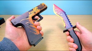 Глок и Нож из Standoff 2 деревянные ножи и резинкострелы