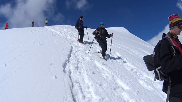 05 Чегет ходьба на снегоступах вниз смотреть онлайн