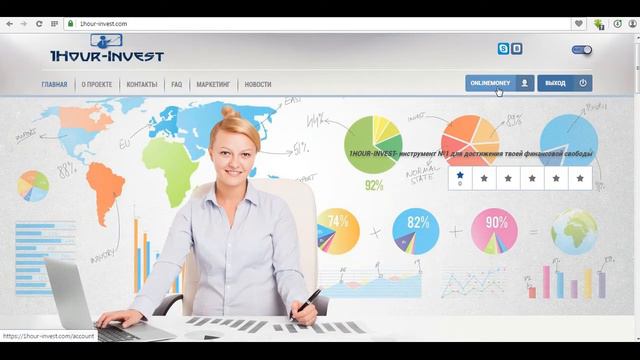 1Hour-invest 130% за 100 часов + МНОГО бонусов. смотреть онлайн