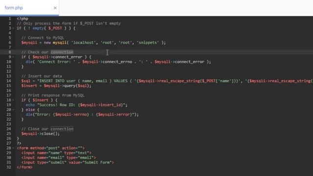 How to Insert Form Data Into a MySQL Database Using PHP смотреть онлайн