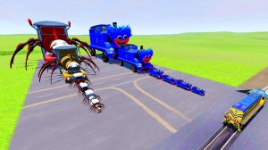 БОЛЬШОЙ И МАЛЕНЬКИЙ ХАГИ-ВАГИ И ПАУК ПРОТИВ ПОРТАЛЬНОЙ ЛОВУШКИ | BeamNG.drive