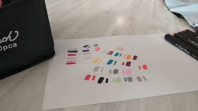 Набор двухсторонних маркеров для скетчинга 60 цветов в чехле. смотреть онлайн