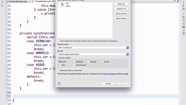 Curso de Java: Exercícios Aula 74: Semáfaro com Threads смотреть онлайн