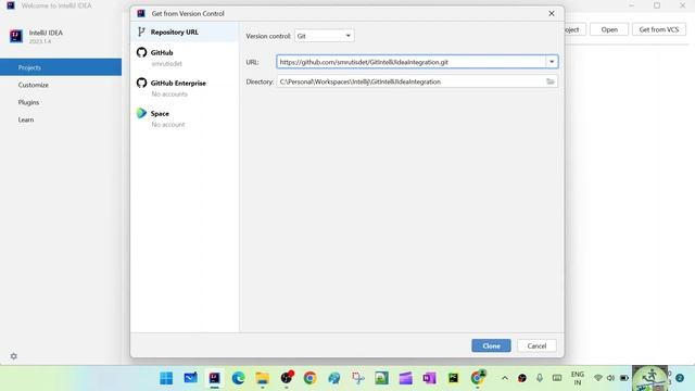 Import project from Git Remote repository to local IntelliJ смотреть онлайн