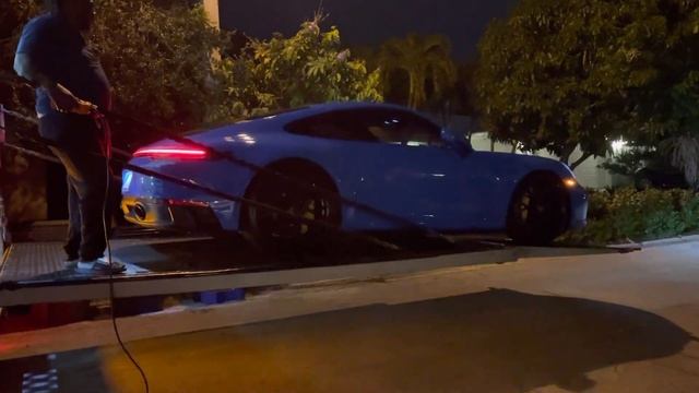 porsche 992 gts delivery shark blue смотреть онлайн