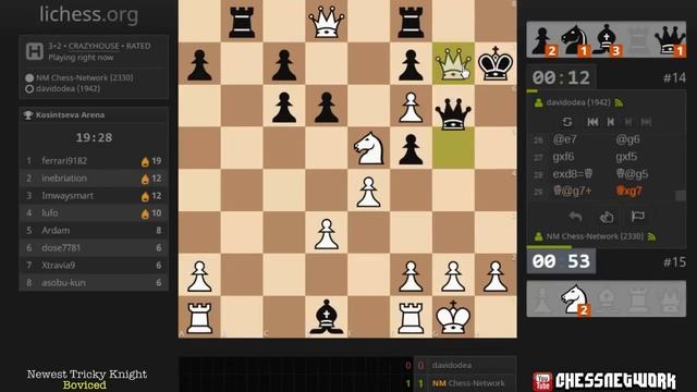 Crazyhouse Blitz Chess Tournament [198] смотреть онлайн