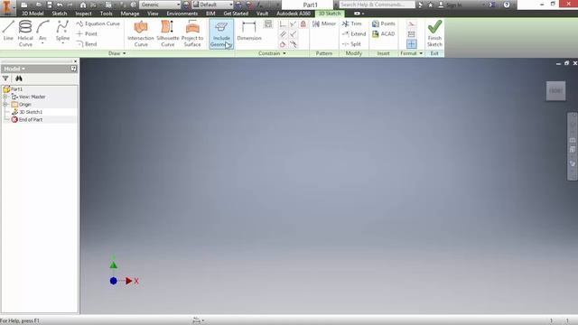 Inventor 2016 Tutorial - Sketching Environment & User Interface On Inventor 2016