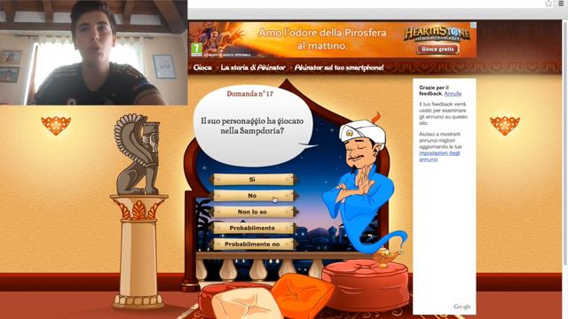 AKINATOR INDOVINA TUTTO... ILVOSTROCARODEXTER E KEVIN LASAGNA смотреть онлайн