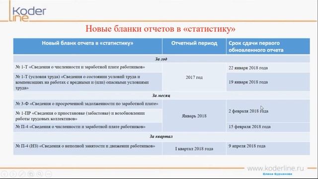 Часть 7/8. Обзор основных форм статистической отчетности. Кто и в какие сроки сдает основные формы смотреть онлайн