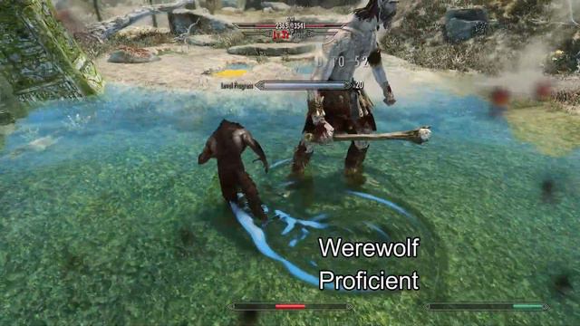 Skyrim Combat Mod: Engarde showcasing werewolf changes смотреть онлайн