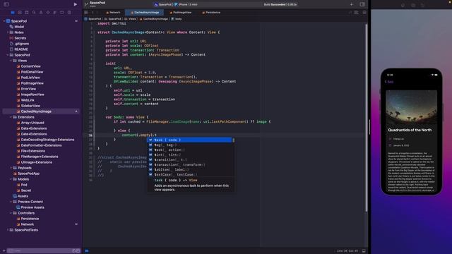 SpacePod 43 SwiftUI Cached Async Image смотреть онлайн
