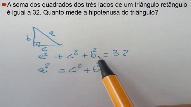 TEOREMA DE PITÁGORAS, COMO APLICAR? a² + c² + b² = 32 e a² = c² + b² смотреть онлайн