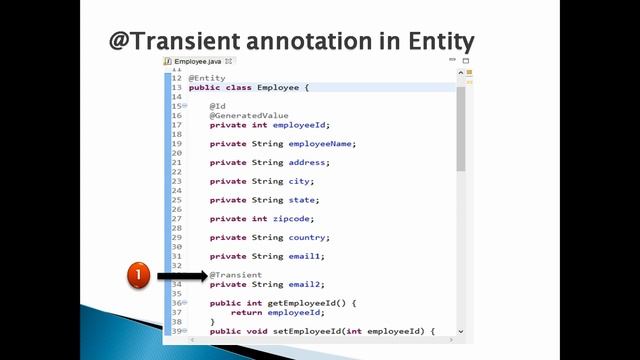 How to use @Transient annotation to make an entity field non-persistent in Hibernate using JPA ?. смотреть онлайн