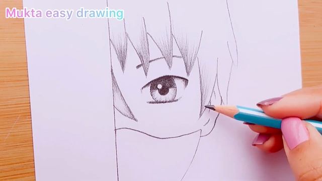 Easy Anime Drawing With Pencil Sketch / How To Draw Anime Boy Wearing A Mask #DrawingTutorial
