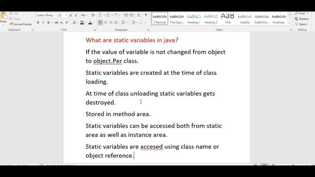 Explain static variables in java with help of example? смотреть онлайн