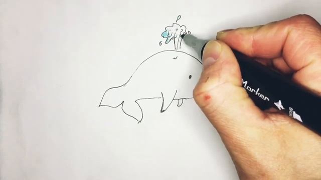 How to draw a whale - Как нарисовать кита ?? смотреть онлайн