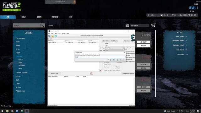 Ultimate Fishing Simulator 2 How to get Money with Cheat Engine смотреть онлайн