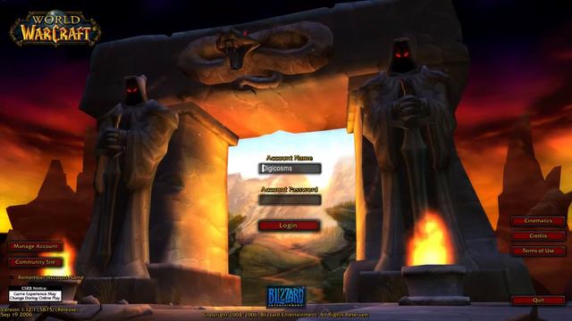 Vanilla/Classic World of Warcraft (1.12.1) Login Screen смотреть онлайн