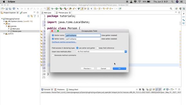 Automatically generate setters and getters | Quickly and easily create classes in Java смотреть онлайн