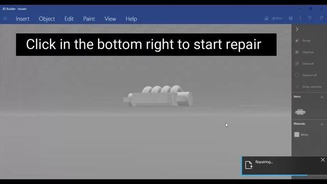 Repair .STL files quick and easily before 3D printing using 3D builder смотреть онлайн