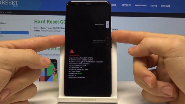 Fastboot режим GOOGLE Pixel 4. Fastboot mode смотреть онлайн