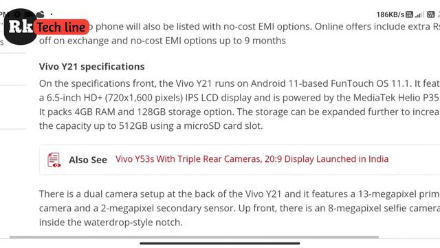 Vivo y21 smartphone price Under 15,000 4 GB Ram 128 GB stor смотреть онлайн