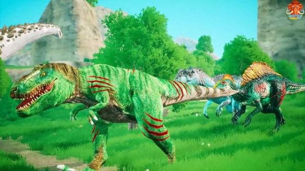 5 Zombie Dinosaurs vs Giant Elephant Fight Baby Elephant Saved By 3 Woolly Mammoths Animal Fights