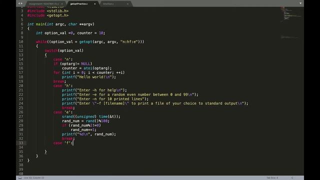 How to use getopt in C смотреть онлайн