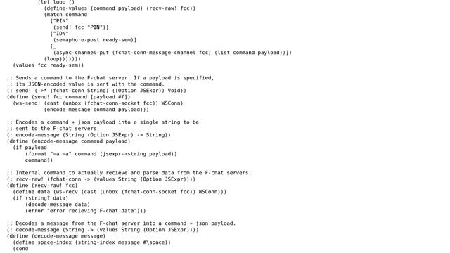 WebSocket-based API library in Racket смотреть онлайн