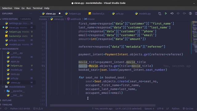 Build & Deploy A Movie Seat Booking Web App | Django, JS, Celery, Paystack, Heroku - Episode 4 смотреть онлайн