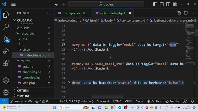 Live Class of Laravel: Crud Operation Using ajax and jQuery| web Development | Tutorial -26 part - смотреть онлайн